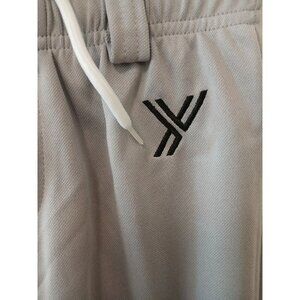 Youper Youth Basketball Pants Gray Elastic Waist With Drawstring & Logo